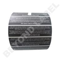 Warranty label printing om polyester material 